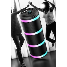 Thentech Partiler İçin Kablosuz Bluetooth 5.0 Bağlantılı Kablosuz Hoparlör Güçlü Kaliteli Ses Uzun Süre Şarj Siyah