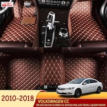 Volkswagen Cc 2010-2018 5D Havuzlu Suni Deri Oto Paspas N11.4443