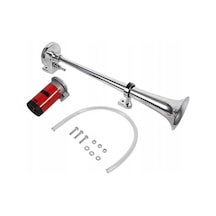 12v Havalı Korna Tekli Krom Marin Kompresörlü