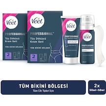 Veet Professional Bikini Bölgesi Tüy Dökücü Krem 4 x 50 ML + Tüy Dökücü Krem 50 ML +  Nemlendirici Köpük 50 ML