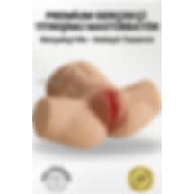 Orta Boy 30 Cm Süper Realistik 1.8 Kg Titreşimli 2 Işlevli Yapay Suni Vajina Kadın Kalça Mastürbatör