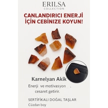Sertifikalı Ham Cüzdan Boy Karnelyan Akik Taşı Kütle- - Günlük Enerji Ve Özgüven Desteği