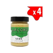 Laçoko Şekersiz Katkısız Glutensiz Vegan Doğal Sade Fındık Ezmesi 4 x 320 G