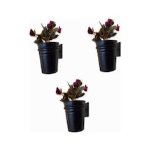 Dekoratif Metal 3’Lü Saksılık Wd295