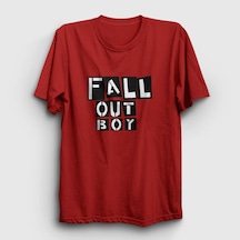 Presmono Unisex Boxes Fall Out Boy T-shirt Kırmızı