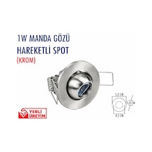 Lampist 1w Hareketli Manda Gözü Krom Spot 6500k Diğer