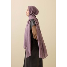 Imannoor İman I Kafes Gri-lila Tencel Pamuk İpek Şal 70x200 Gri-lila