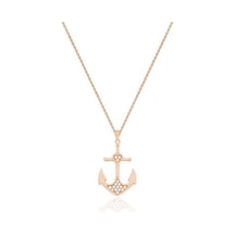 Tektaş - Pembe Altın 14 Ayar Çıpa Kolye N11.45656