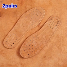 Fochsia 4 Parça 2 Çift Eu43 Doğal Deri Ayakkabı Astarı Ter Koku Önleyici Esnek Tabanlık