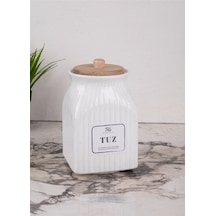 800 Ml Beyaz Porselen Tuz Kavanozu Tuz Saklama Kabı Beyaz 656918645 Beyaz