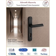 Trendhomm Prizma Aynalı - Mat Siyah - Yale Dış Çelik Kapı Kolu