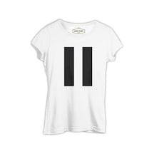 Pause By Lines Beyaz Kadın Tshirt 001