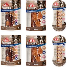 8in1 Flavours 3 Çeşit Karma Triple Flavour Köpek Ödülü 6 Lı Paket