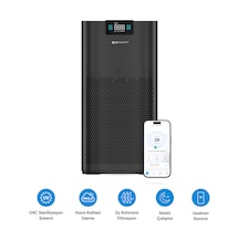 Şımart Akıllı Hava Temizleyici Pro H13 Hepa Filtreli 450 M3 Uv Negatif İyonlu Wi-fi Kontrollü 54 M2 Siyah