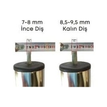 Mobilya Ayağı, Krom Kaplama Metal Ayağı, Koltuk Ve Kanepe İçin Civatalı 8 Adet 15 Cm M8 İnce Diş Abanoz