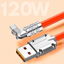A6015 Usb To Type C Hızlı Şarj Data Kablosu Çevirici Dönüştürücü Adaptör 180 Döner 120w - 1m X 2 Adet