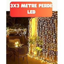 Hubrendy Tekno 3x3 Metre Şelale Led Perde Işık İç Dış Mekân Dekorasyonu