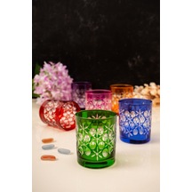 Mest Lbr 316 6 Renk 6 Kişilik Kahve Yanı Su Bardağı Seti Özel Kesim 280 Cc 6 Renk