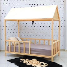 Markaawm Montessori Yatak Çocuk Yatak Karyola Manavgat Bej Çatılı