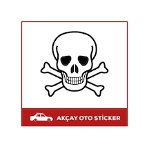 Kuru Kafa Sticker Ölüm Tehlikesi Sticker Araba Uyarı Sticker