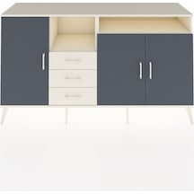 Kronos Konsol 5 Raflı 3 Çekmeceli 3 Kapaklı 176x59x99 Aytaşı-antrasit/aytaşı Antrasıt/aytası - Aytası