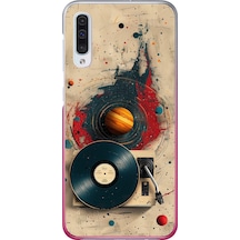 Samsung Galaxy A50 Uyumlu Plak Gezegeni Baskılı Silikon Kılıf Renkli