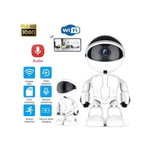 1080p Robot Görünümlü Bebek Bakıcı Wifi Ip Güvenlik Kamerası Kablosuz Gece Görüşlü
