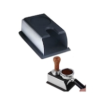 Paslanmaz Çelik Espresso Kahve Sabotaj Standı Çekiç Pedi Siyah