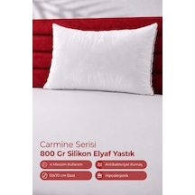 Carmine Serisi %100 Silikon Elyaf Dolgu Yastık - Otel Tipi 800 Gr 1 Adet Beyaz