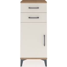 Arges Komodin Tek Raflı 2 Çekmeceli Tek Kapaklı 44x30x106 Çam-aytaşı Atlas Çam