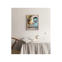 Tek Parça Ahşap Çerçeveli Oturma Odası Salon Mutfak Dekoratif Tablo Çok Renkli - 817090809 Çok Renkli