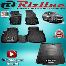 Peugeot 301 3D Paspas + Bagaj Havuzu Set Siyah 2012-2019 Rizline N11.5944