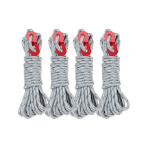 Xindoker Dayanıklı Poliester Kamp Teli 4mm, Yansıtıcı, Fırtına Dayanıklı, Çadır/vişne Sabitleme, 1900n Yük Kapasitesi Fs-4500 Çok Renkli