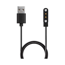 Haylou Solar Ls05 İçin Manyetik Usb Şarj Kablosu Siyah Solar Ls05 İle Uyumlu Şarj Kablosu - Siyah