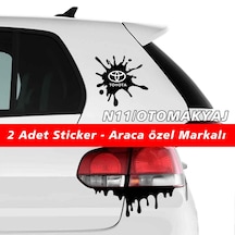 Toyota Uyumlu Auris Sticker 2Adet Kapı Far Tampon Bagaj Stickerı