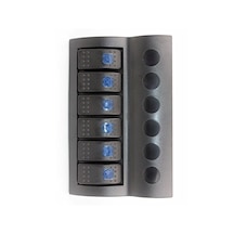 Bfy Marin Otomatik Sigortalı Switch Panel, 6 Anahtar, Mavi