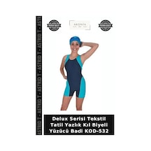 Astrid T Delux Serisi Tekstil Tatil Yazlık Kıl Biyeli Yüzücü Badi Kod-532 Çok Renkli