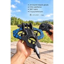 S1 F166 Köpük Gövdeli Kumandalı Mini Drone, Kamerasız, 44,8 G, İrtifa Sabitleme, 360 Takla, 2,4 Ghz Siyah