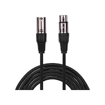 5 Metre Xlr Mikrofon Kablosu, Erkekten Dişiye Siyah Ses Kablosu, Profesyonel Ses İletimi