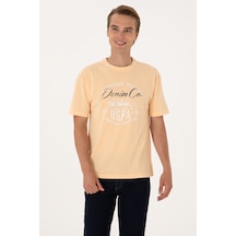 U.S. Polo Assn. Erkek Comfort Fit Turuncu Bisiklet Yaka Tişört 50300239-VR202