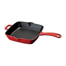 Lava Grill Tava 20 x 20 CM Metal Saplı Kırmızı