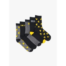 Funday Erkekler İçin 5 Çift Çorap Seti 465083281 Siyah