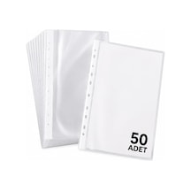 50 Adet A4 Şeffaf Dosya Föy Poşet Dosya 0.75 LT - 2.5 LT - 12 KG