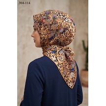 Sharell Leopar Desenli Soft Pamuk Eşarp 304-114 Çok Renkli