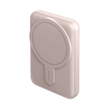 Magpac Mini 10.000 Mah 20w Type-c 15w Kablosuz Şarj - Stant Özellikli Magsafe Powerbank - Pembe Koyu Gri