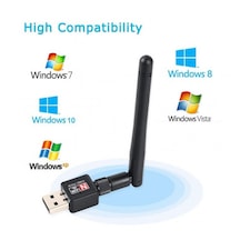 Wi-Fi USB Adaptör Wireles Alıcı 2.4 Ghz 300Mbps Laptop Pc Bilgisayar