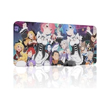 Re Zero Kaymaz Dikişli Kauçuk Oyuncu Mousepad V4 - 90x40 Xxl Gaming Mouse Pad Fare Altlığı