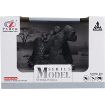 Kutulu Model Figür Hayvan Yavrulu Goril