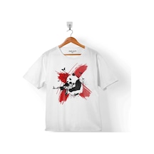 Panda Bear Shoot Savaşcı Kung Fu Kungfu Çocuk Tişört 001