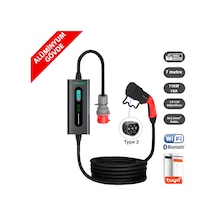 Truwatt Zta407 11kw Taşınabilir Elektrikli Araç Şarj Cihazı 16a/380v 7 Metre